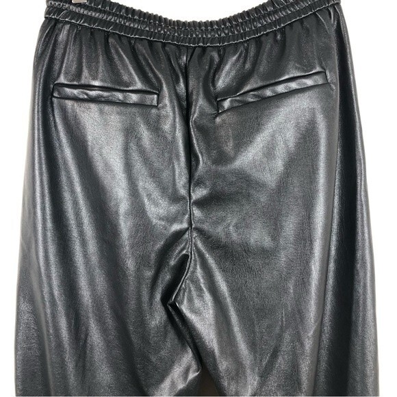 Jonathan Simkhai Tay Black Vegan Leather Stretch Jogger Pants Small - Picture 9 of 10